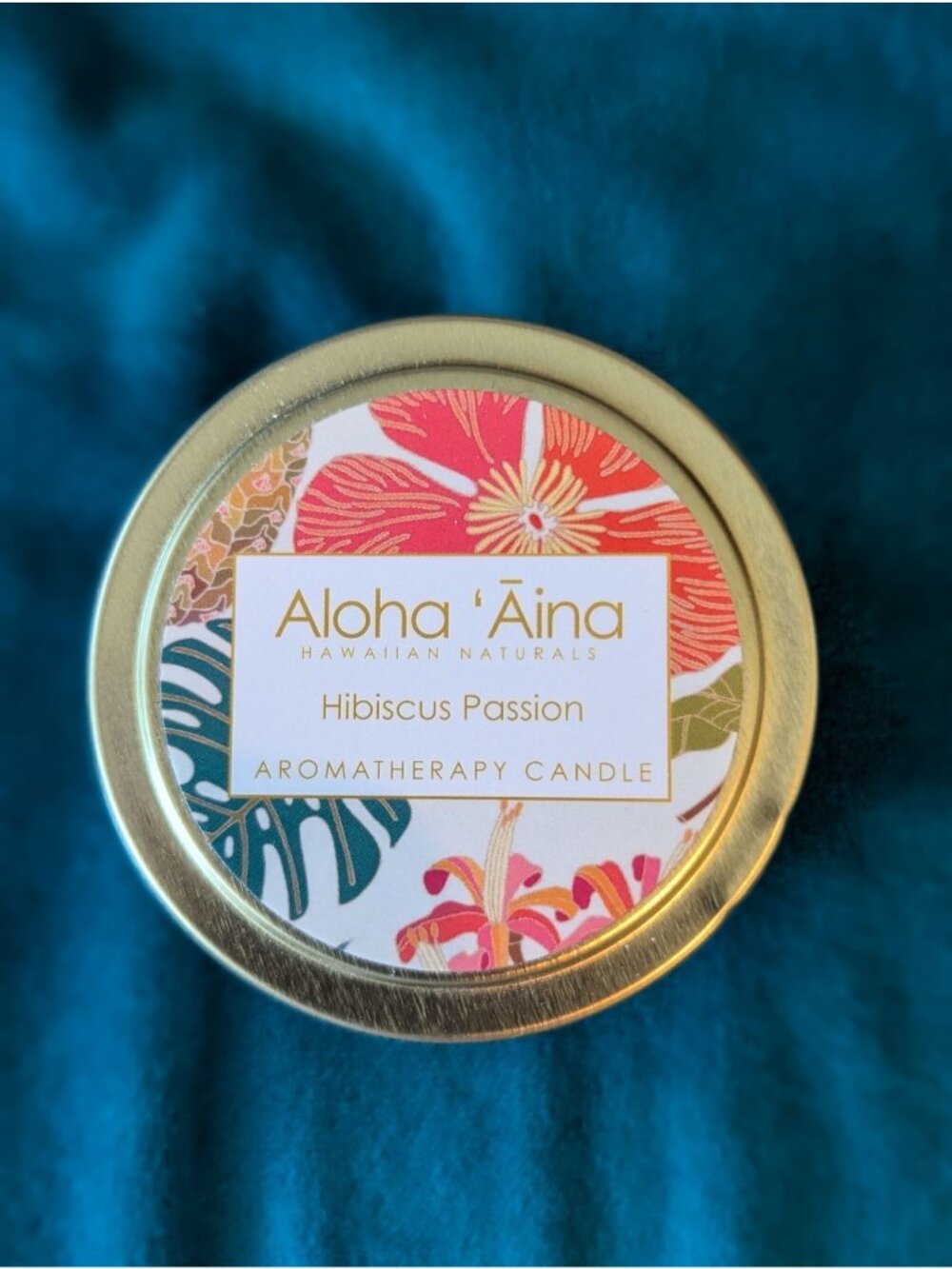 Aloha Āina Hibiscus Passion Aromatherapy Candle In Tin - Maui Soap Company
